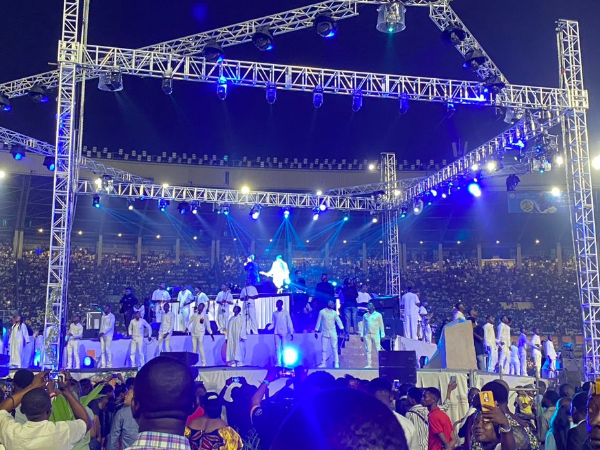 Moise Mbiye show at the Martyrs stadium in Kinshasa